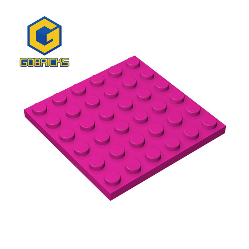 Gobricks-Plaque MOC 6x6 compatible 3958, 10 pièces, blocs de construction, pièces de bricolage, briques, module, jouets