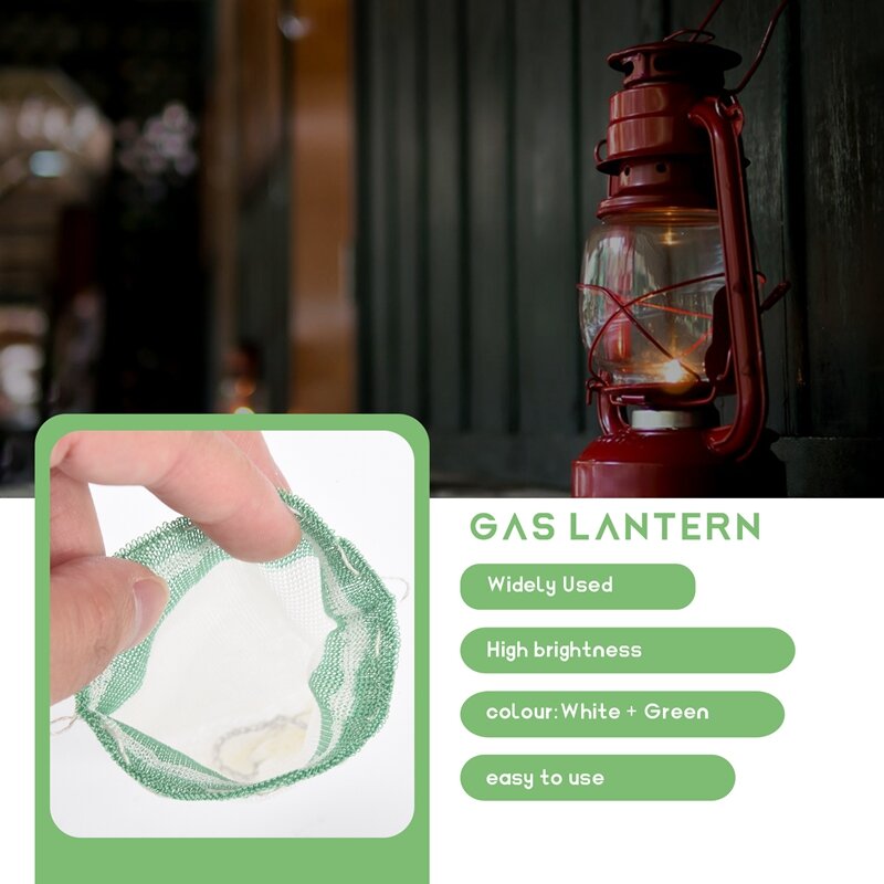 20Pcs Propane Lantern Mantles For Gas Lantern Propane Light Mantle For Outdoor Camping Lantern Natural