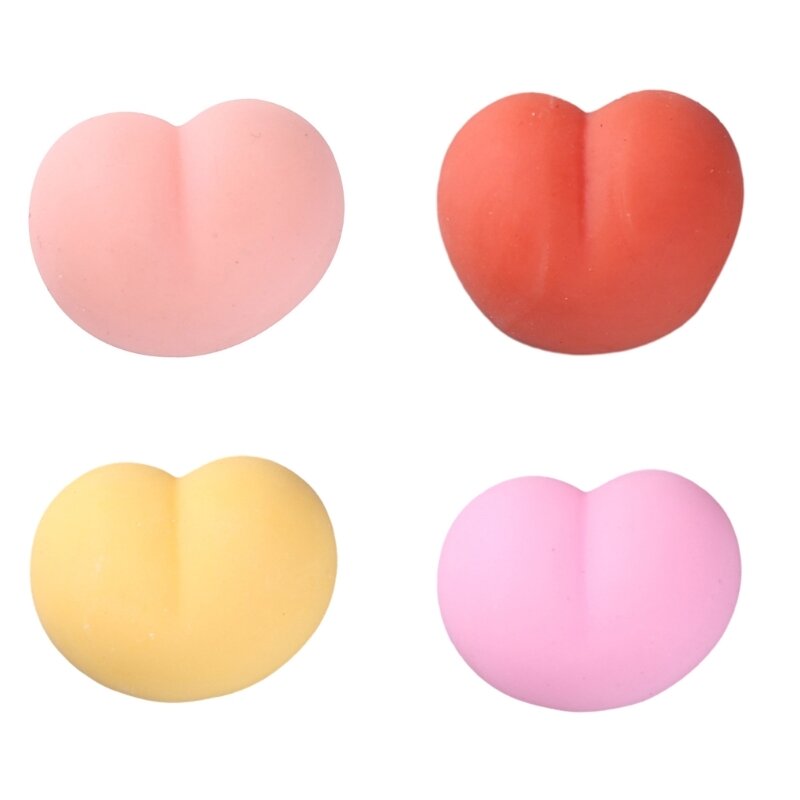 Soft TPR Peach Butt Decompressing Pinch Toy Fruits Fidgets Gift for Child Adult