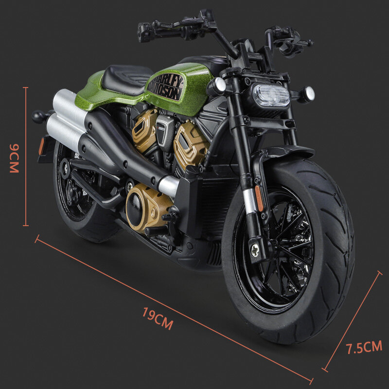 Motocicleta off-road diecasts modelo veículo brinquedos para crianças, som e luz, coleção simulação, Premium One Piece, 1:12