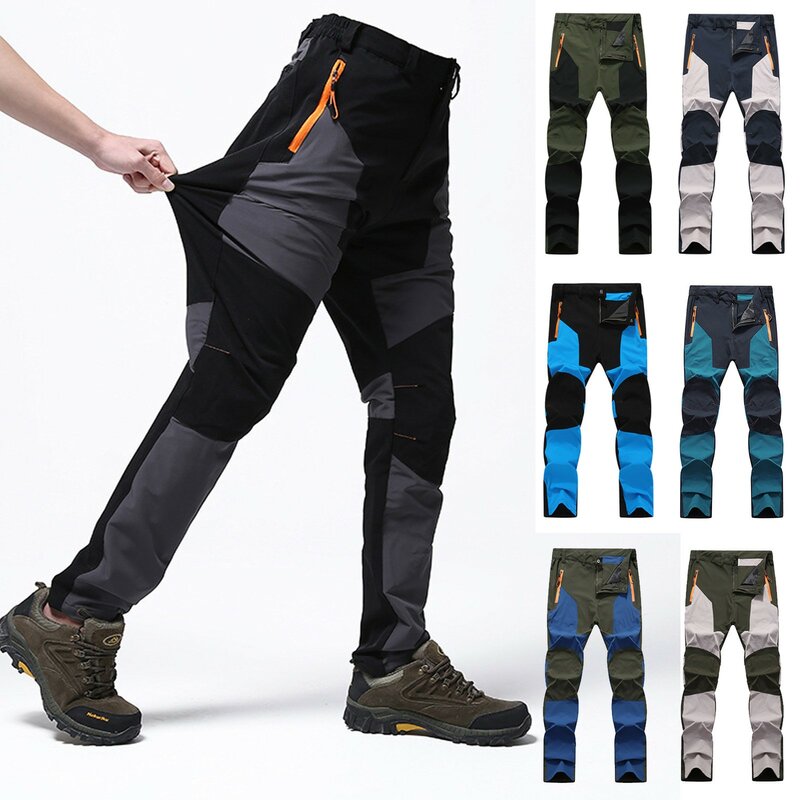 Всесезонные повседневные Походные штаны, модные мужские утепленные штаны для рыбалки, уличные спортивные Тактические Водонепроницаемые штаны для горного туризма