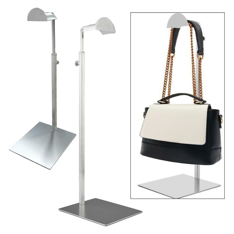 Stainless Steel Bag Display Stand, Altura ajustável, Suporte multiúso