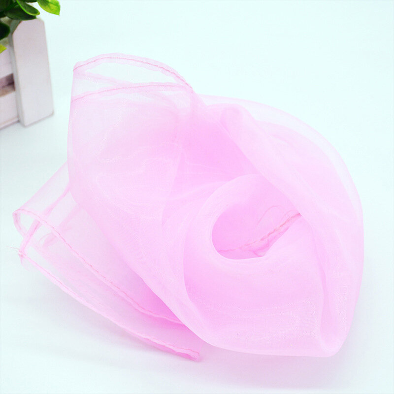 Translucent Sheer Scarves for kids, Music Dance Scarf for Performance, Candy Colors, Squares Scarve, Outdoor Toy Towels, 45x45cm