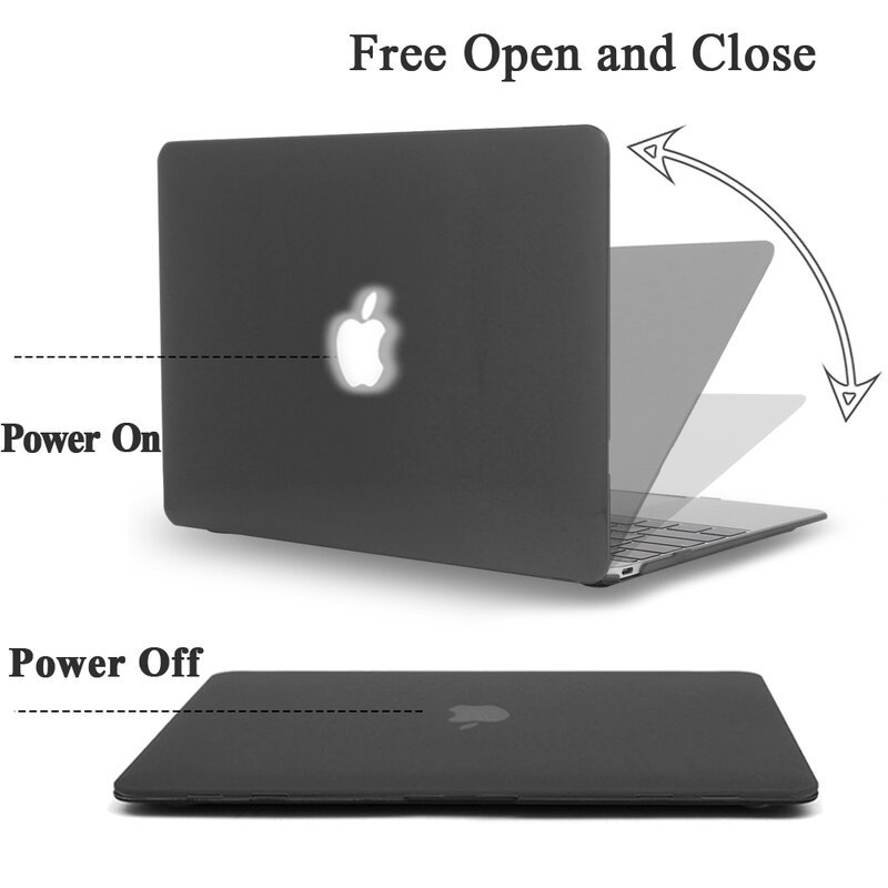حافظة حماية لأجهزة الكمبيوتر المحمول Apple Macbook Air 13/11 بوصة/MacBook Pro 13/16/15 بوصة + غطاء لوحة مفاتيح + واقي شاشة