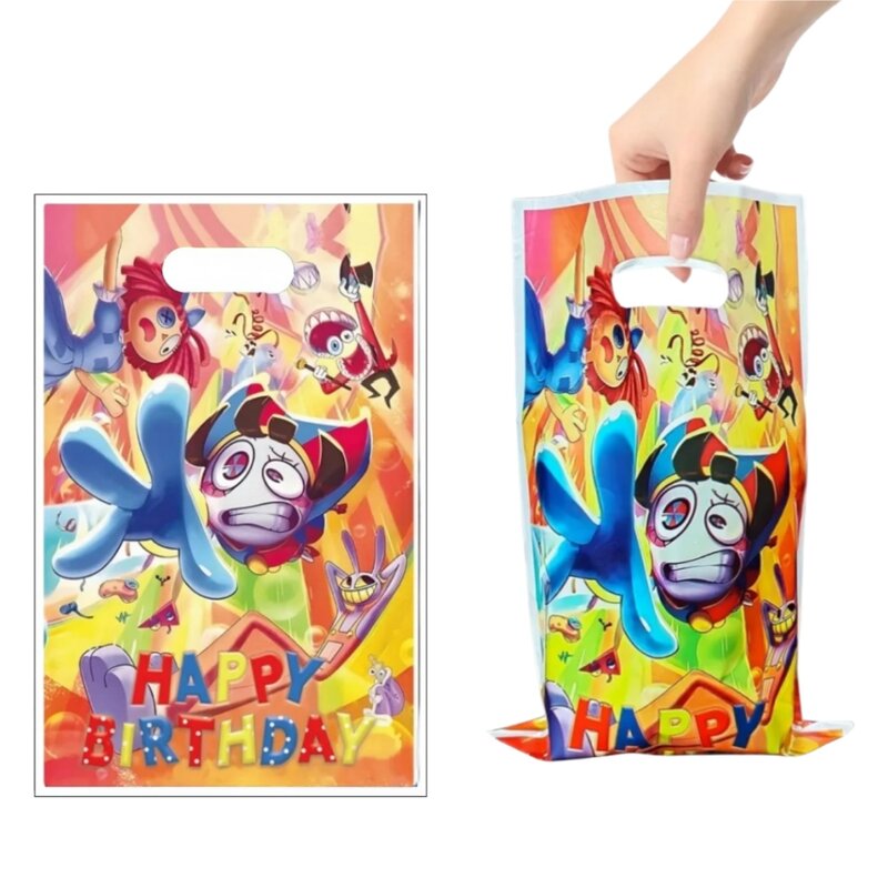 Niesamowite cyfrowe torby na prezenty cyrkowe Dekoracja urodzinowa Cyrkowe cukierki Opakowanie na ciasteczka Baby Shower Dzieci Dziewczynki Prezenty Materiały imprezowe