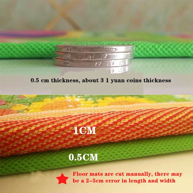180*150*1cm Double-sided Pattern Baby Play Mat Educational Children's Carpet In The Nursery Climbing Pad Kids Rug Activitys Toys
