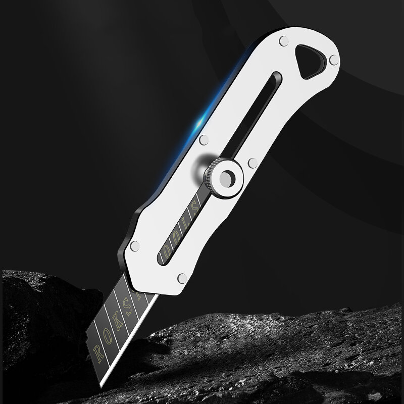 Cuchillo de Arte de acero inoxidable de Metal multiusos Sk5, cuchilla retráctil, papel tapiz profesional, corte de papel