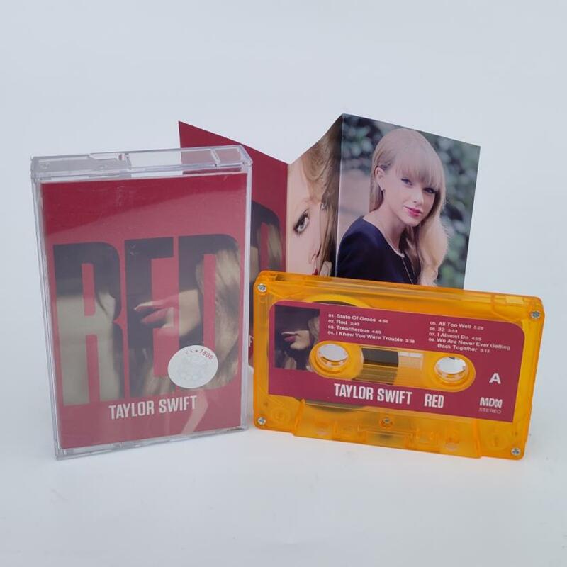 Fita musical Taylor Swift Red Fearless, Álbum Cosplay Cassetes, Caixa de Trilhas Sonoras, Fita Walkman, Coleção Party Music, Novo, 10 peças