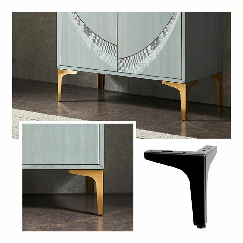 캐비닛 다리 금속 가구 다리, 현대 금속 삼각형 가구 발, 캐비닛 찬장 소파 의자 DIY 교체