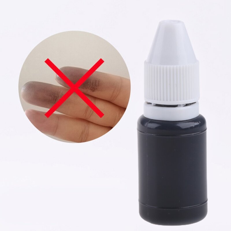 10ml Refill Ink Stamp Refill Ink Eco-friendly Quick Drying for Most Identity Theft for Protection Roller Stamps