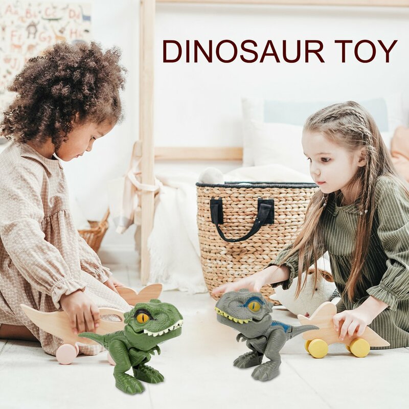 Finger dinozaur figurki akcji z Anime zabawki śmieszne jaja Dino jajka interaktywne gryzienie ręka Tricky tyranozaur Model zabawka spinner