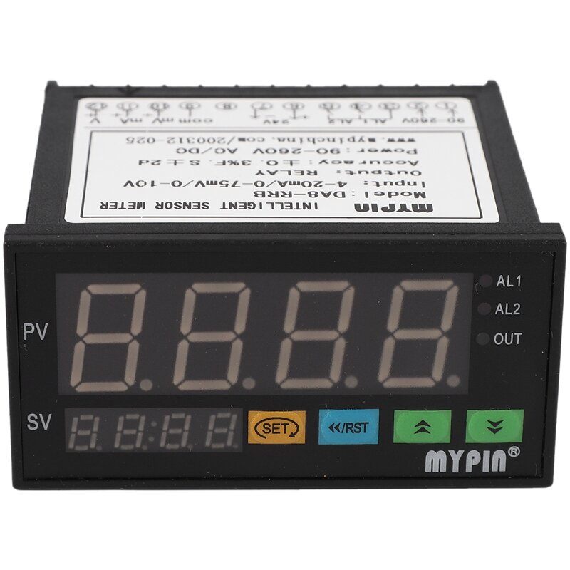 Mypin Digitale Sensor Meter Multi-Functionele Intelligente Led Display 0-75Mv/4-20Ma/0-10V 2 Relais alarm Uitgang Da8-Rrb