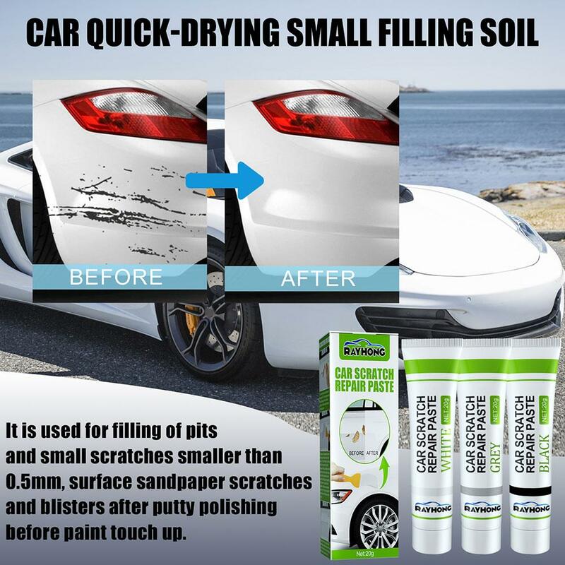 Car Body Putty Scratch Filler 20ml Quick Drying Putty Tool Assistant Repair Pen Universal Auto Accessories Painting Smooth T0d3