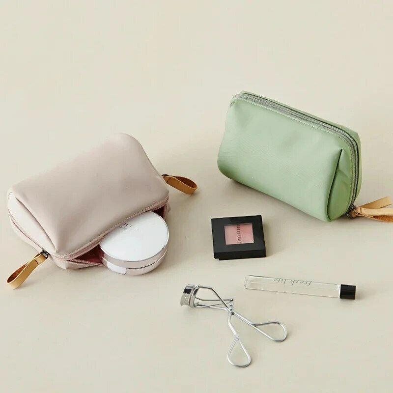 Новинка 2024, женская косметичка, однотонная, в Корейском стиле, сумка для макияжа, сумка для туалетных принадлежностей, водонепроницаемый органайзер для макияжа, чехол, роскошная сумка