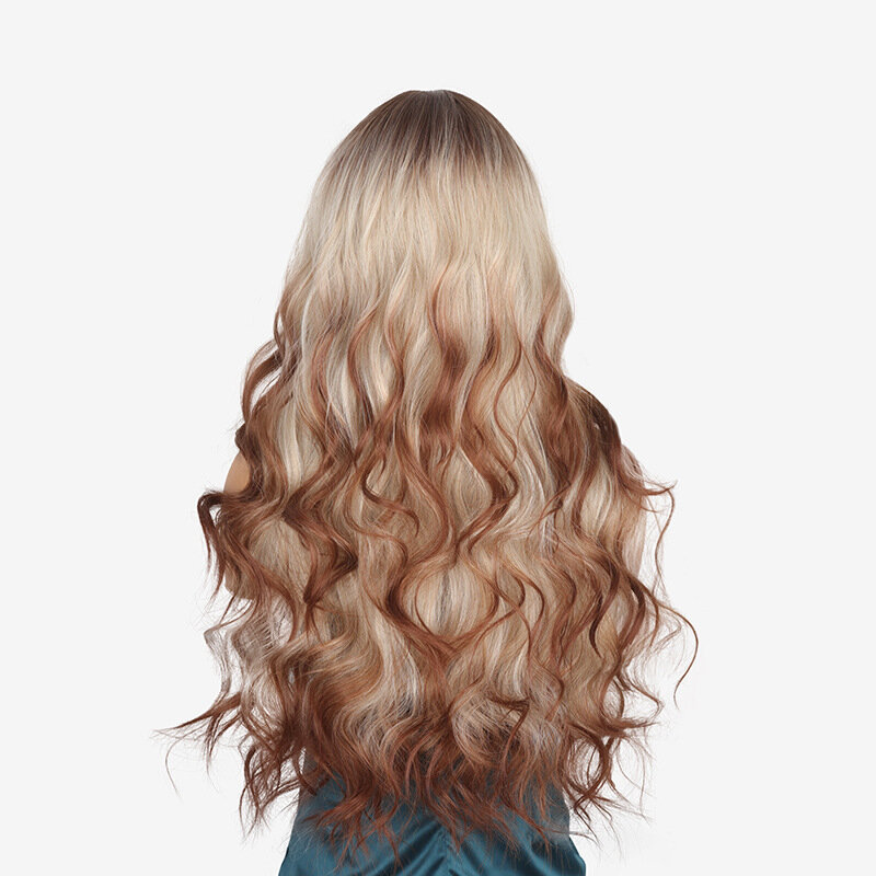 SNQP 26-дюймовые вьющиеся волосы с челкой Новый Стильный парик для женщин ежедневный Косплей вечерние термостойкий натуральный вид длинный парик