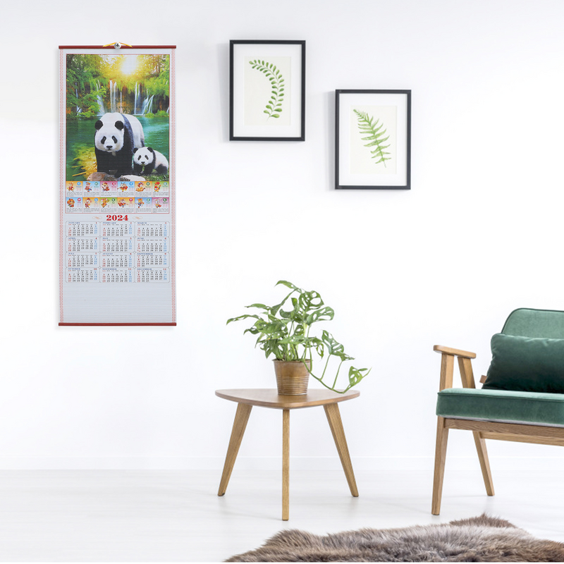 벽걸이형 달력 포스터, 용년 달력 용지, 사무실 장식, 2024 신제품