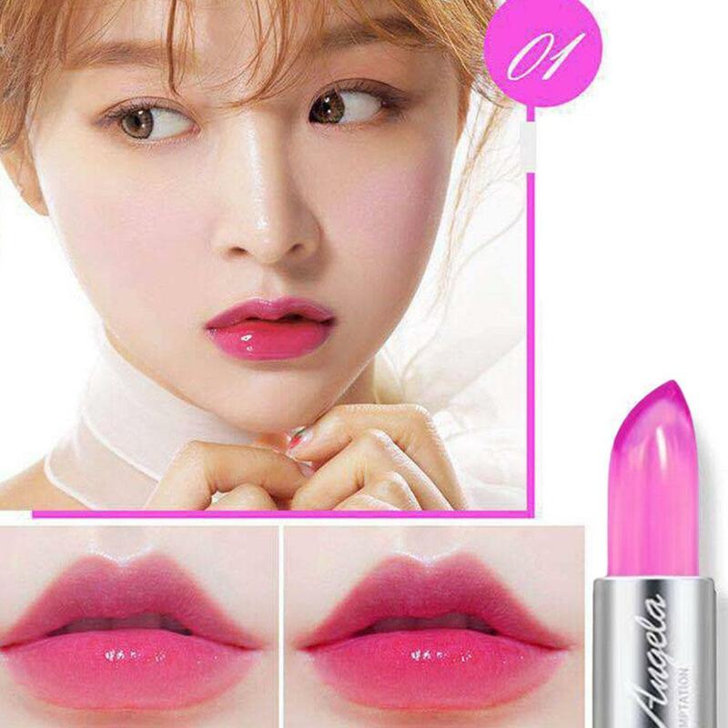 Aloe Vera Jelly Color Changing Lipstick Moisturizing Vera Not Fade Waterproof Jelly Changing Color Pink Balm Aloe Lip Does