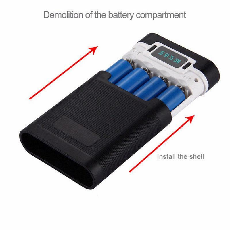 High Quality Battery Black Case Weldingfree Digital Display 418650 Charger Portable Power Source Antireverse Charging