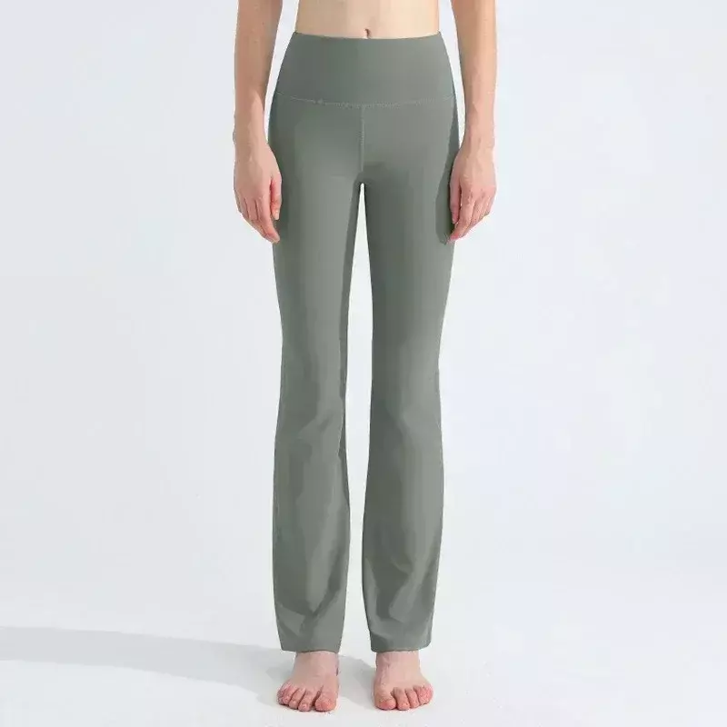 Celana panjang Yoga, celana wanita Lemon alur pinggang Ultra tinggi, celana Fitness Yoga elastis, Legging latihan Gym, celana ketat