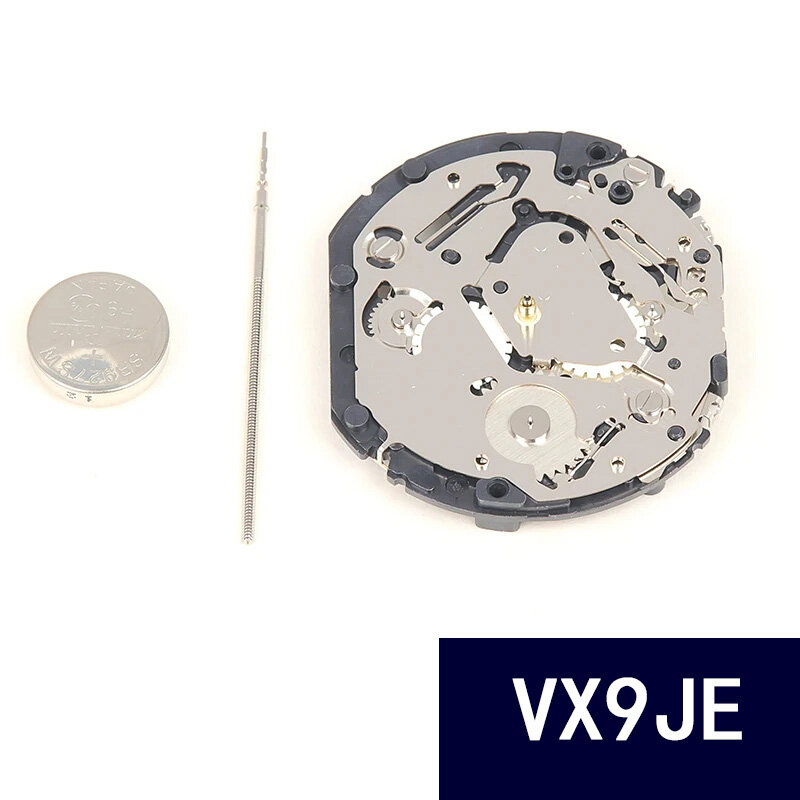 Relógio japonês original do movimento do quartzo, 6 mãos, 3.6.9 segundos pequenos, acessórios VX9JE