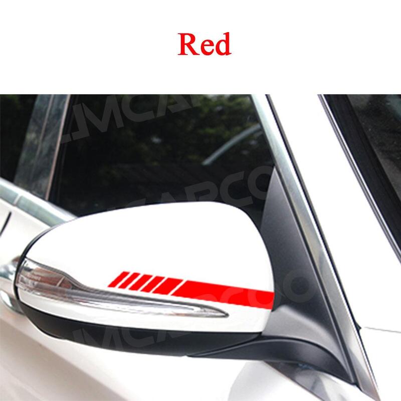 2 pçs adesivo de carro espelho retrovisor lateral decalque listra corpo do veículo guarnição adesivo exterior decoração do corpo acessórios do carro