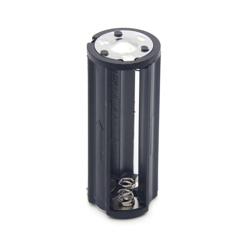 AAA-Batteriehalter, AAA-Batterierohr, schwarzer zylindrischer Kunststoffbox-Adapter für
