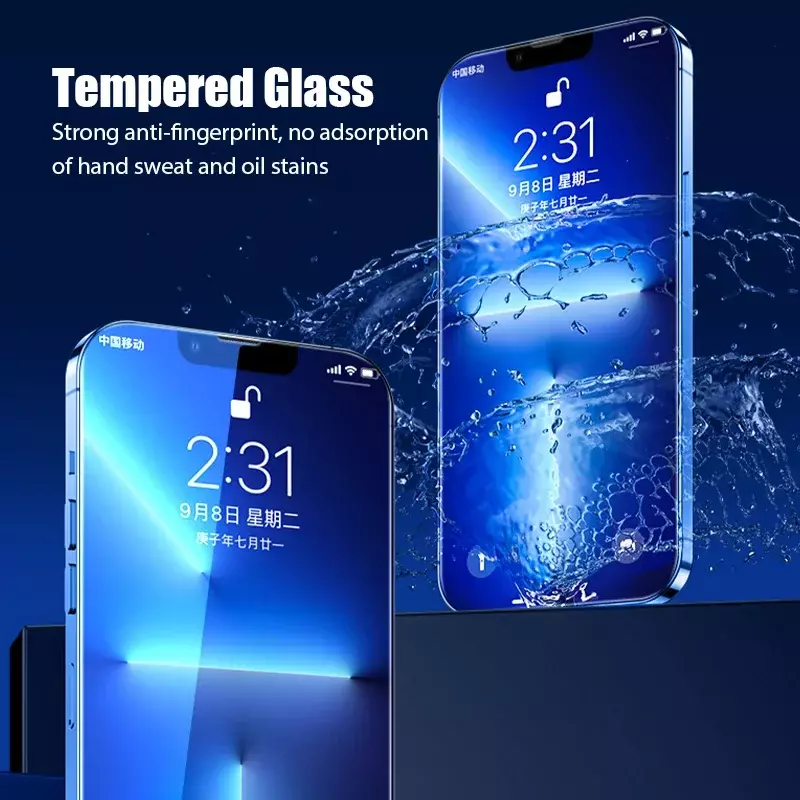 5 Stück gehärtetes Glas für iPhone 14 13 15 12 11 Pro Max 13 12 Mini Displays chutz folie für iPhone 15 14 plus xr xs max se 2020 Glas