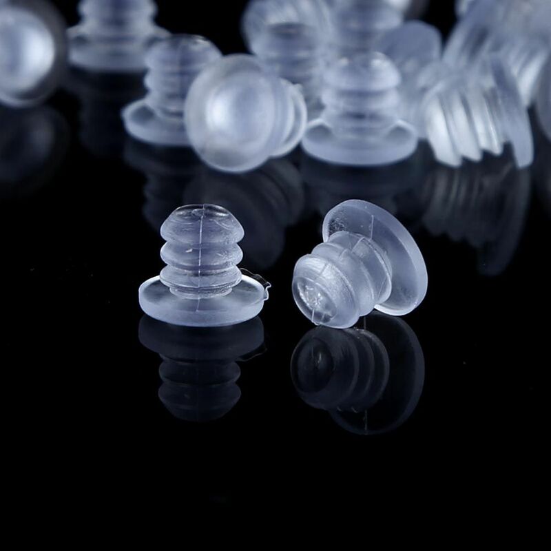 20 Stuks Transparant Rubber Schroeven Gat Pluggen Anti Botsing Embedded Kast Deur Bumpers Anti-Slip Voetpad Bevestigingsmiddelen