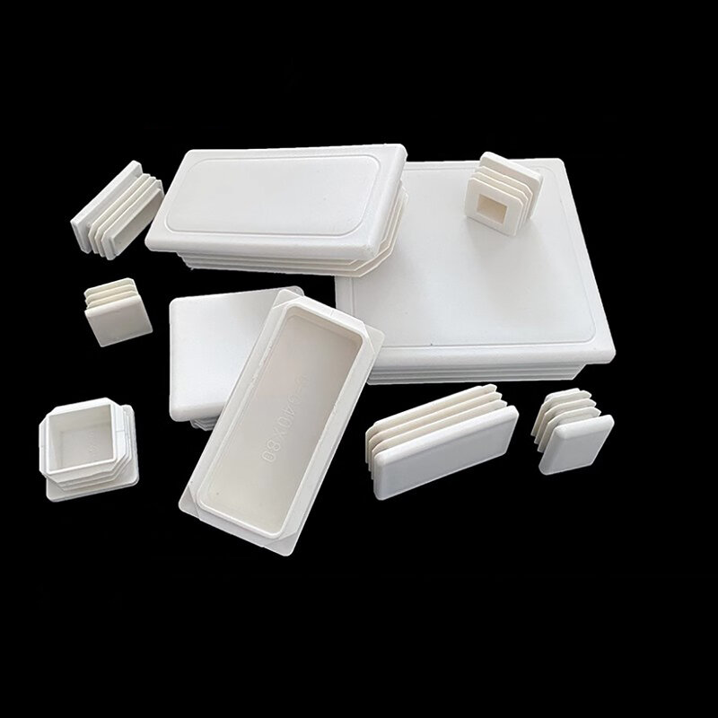 Tapa de plástico cuadrada blanca para mesa de Silla, tapón de inserción de tubo, cubierta antipolvo decorativa, 4/8/10 piezas, 13x13 ~ 200x200mm
