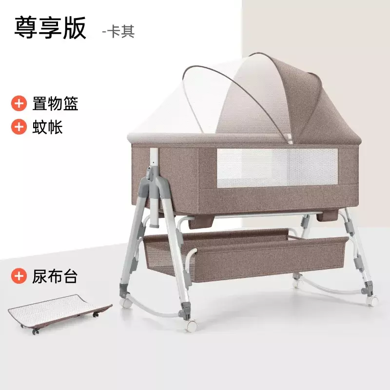Многофункциональная детская кроватка со сращением, королевская кровать для новорожденных, портативная складная детская кроватка Bb, детский стол