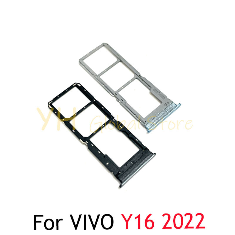Soporte de bandeja para ranura de tarjeta Sim VIVO Y16 2022, piezas de reparación de tarjeta Sim