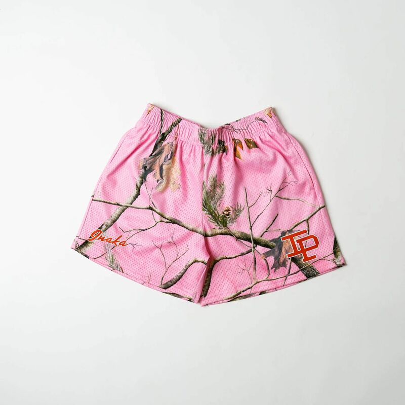 Inaka Power-Women's Double Mesh Camo Shorts, Impressão Gráfica, Ginásio, Mulheres