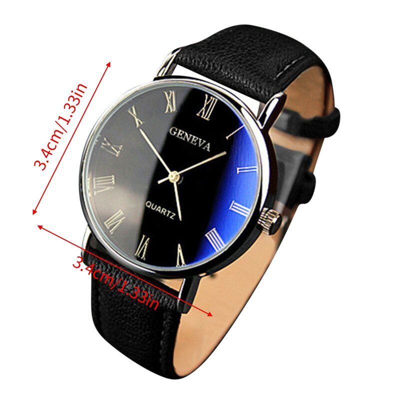 ساعة كوارتز رجالية صغيرة مستديرة ، ساعة يد حزام من الجلد ، العلامة التجارية الأعلى ، عادية ، الأعمال ، الذكور