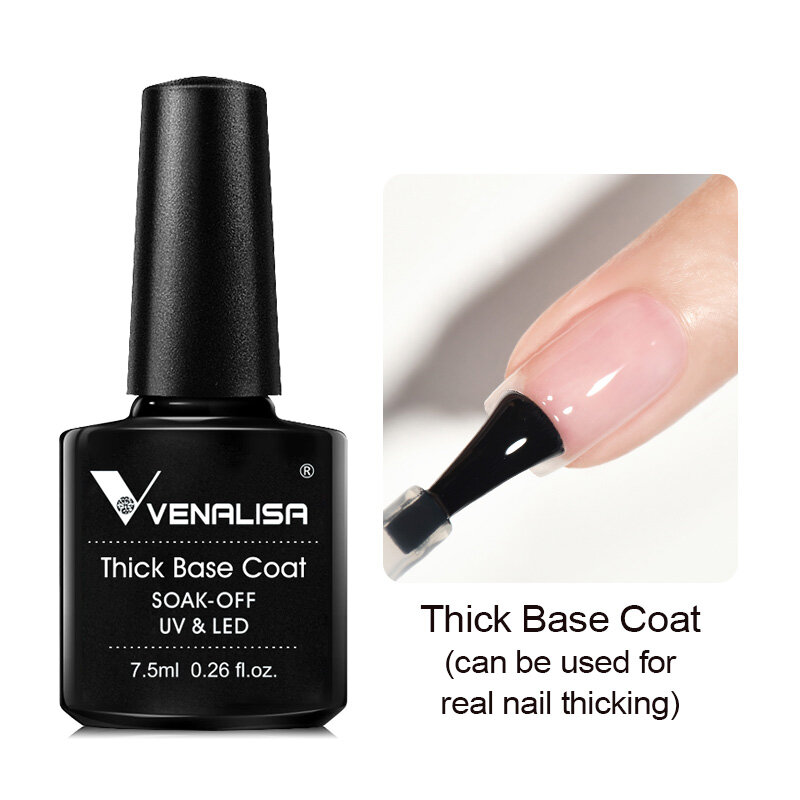 Venalisa Dikke Base Coat Versterken 7.5Ml VIP4 Nail Gel Polish Soak Off Uv Led Gel Volledige Dekking Super Gorgeous nail Manicure