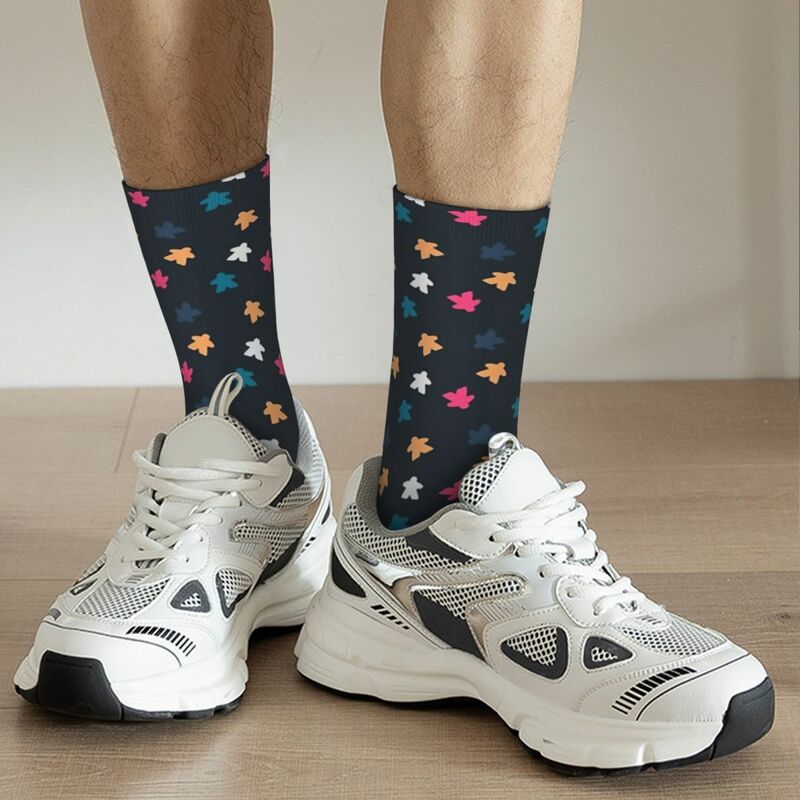 Носки с узором Dark Meeple, Супермягкие чулки в стиле Харадзюку, всесезонные длинные носки, аксессуары для подарка унисекс