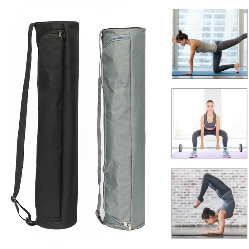 Bolsa de lona con cremallera completa para hacer ejercicio, esterilla de Yoga impermeable, bolsa de almacenamiento, soporte para esterilla de Yoga con correa ajustable para el hombro