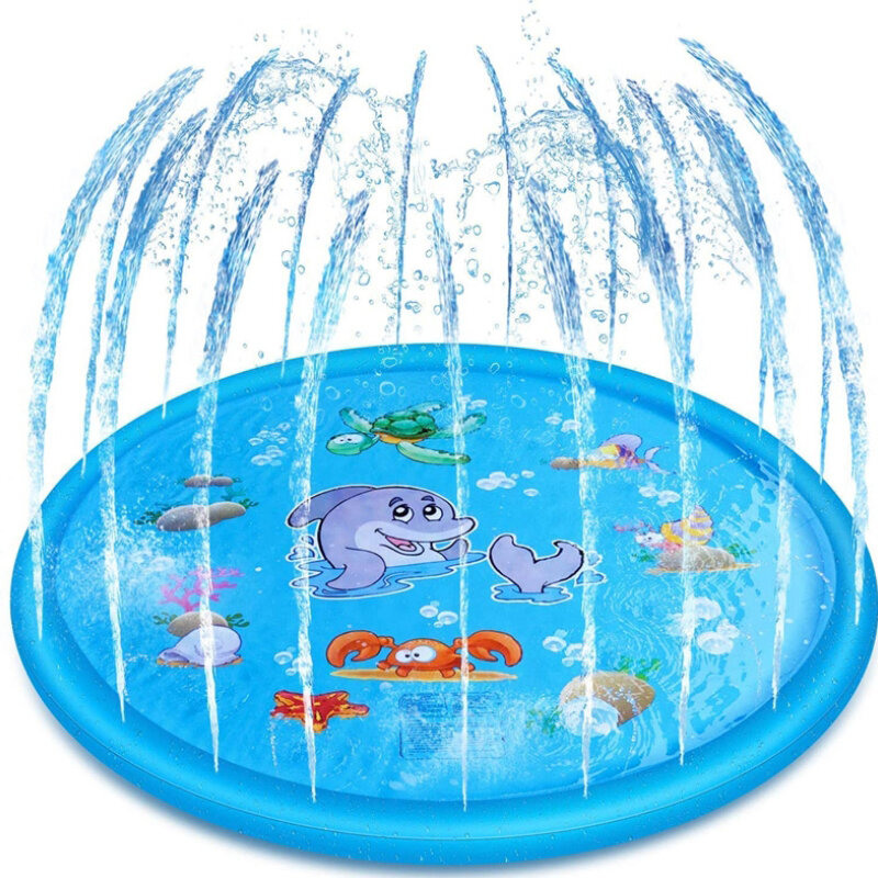 แผ่นสเปรย์น้ำแร่เป่าลมสำหรับเด็กขนาด170ซม. แผ่นรองเล่นน้ำสาดน้ำสำหรับเล่นสระว่ายน้ำกลางแจ้งเล่นสนุก