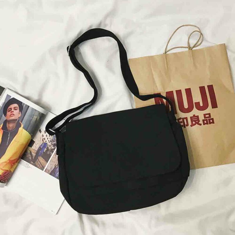 일본식 다기능 패션 문학 스타일 휴대용 메신저 가방, 여학생 스타일, 원 숄더 패턴 가방
