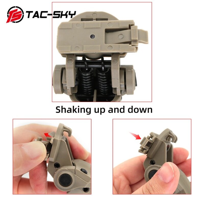 TS TAC-SKY SORDIN Mount Tactical Helmet ARC Rail Adapter  for MSA SORDIN Headphones Noise Cancelling Pickup Shooting Headset