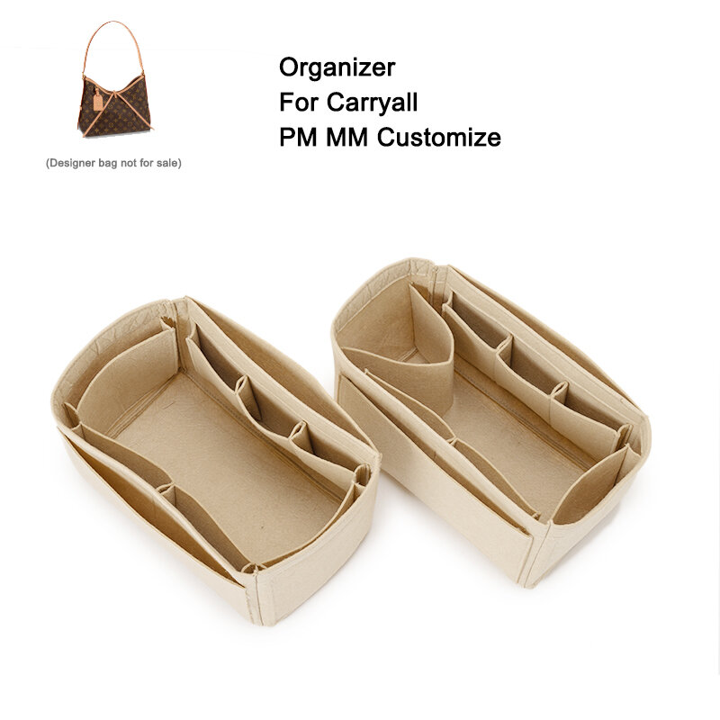 Per l'organizzatore della borsa in feltro da PM MM di CarryALL, accetta il Design della forma di dimensioni personalizzate, inserto per borsa, protezione per fodera, borsa Tote Shaper