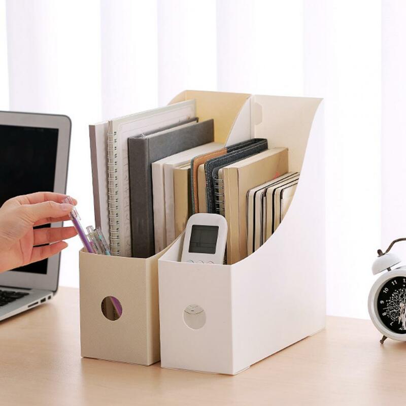 Livro cesta de armazenamento grande alta capacidade vertical desktop livro lápis sundries caixa de armazenamento para casa