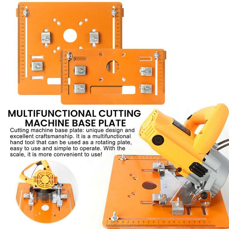 Máquina cortadora de sierra Circular eléctrica, placa Base, guía de borde, posicionamiento, tabla de corte, fresado, herramienta de carpintería