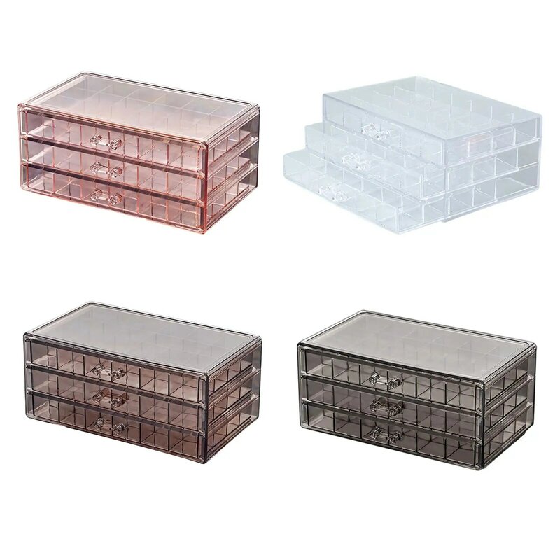Jewelry Storage Box Earring Tray 3 Layer Drawers for Bathroom Counter