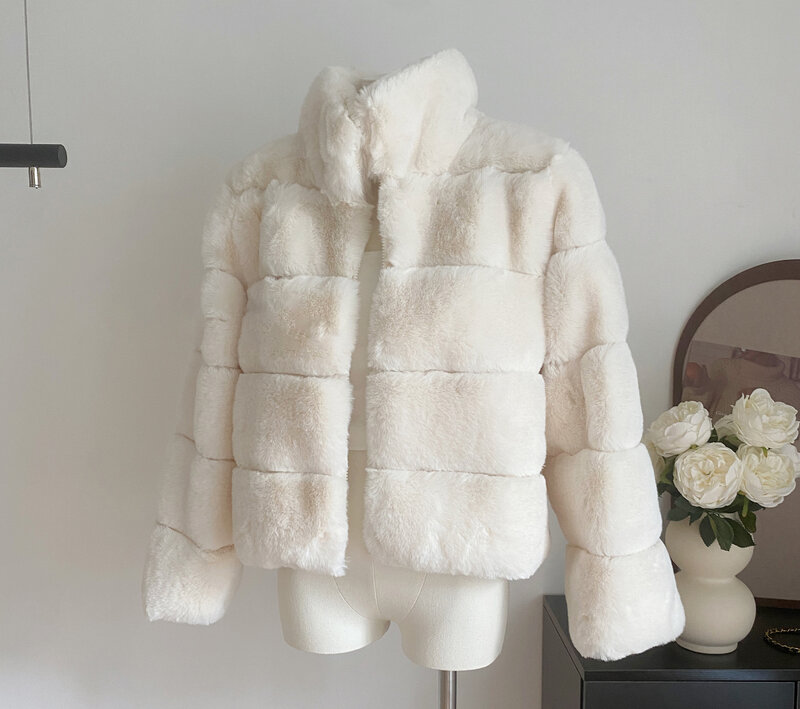 Новое Поступление Женское пальто из искусственного меха свободная мягкая горячая Распродажа зимняя Осенняя теплая короткая куртка Модные женские пальто