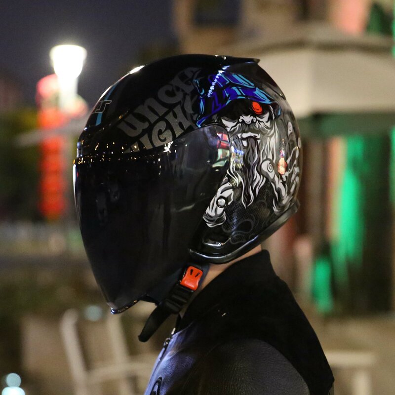 Elektrische Motorhelm Mannen En Vrouwen Vier Seizoenen Halve Helm Dot