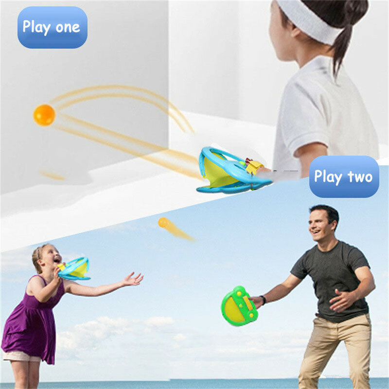 Pelota de juego al aire libre para adultos y niños, juguete de mano para lanzar y atrapar bolas, deportes interactivos, Fitness, regalos