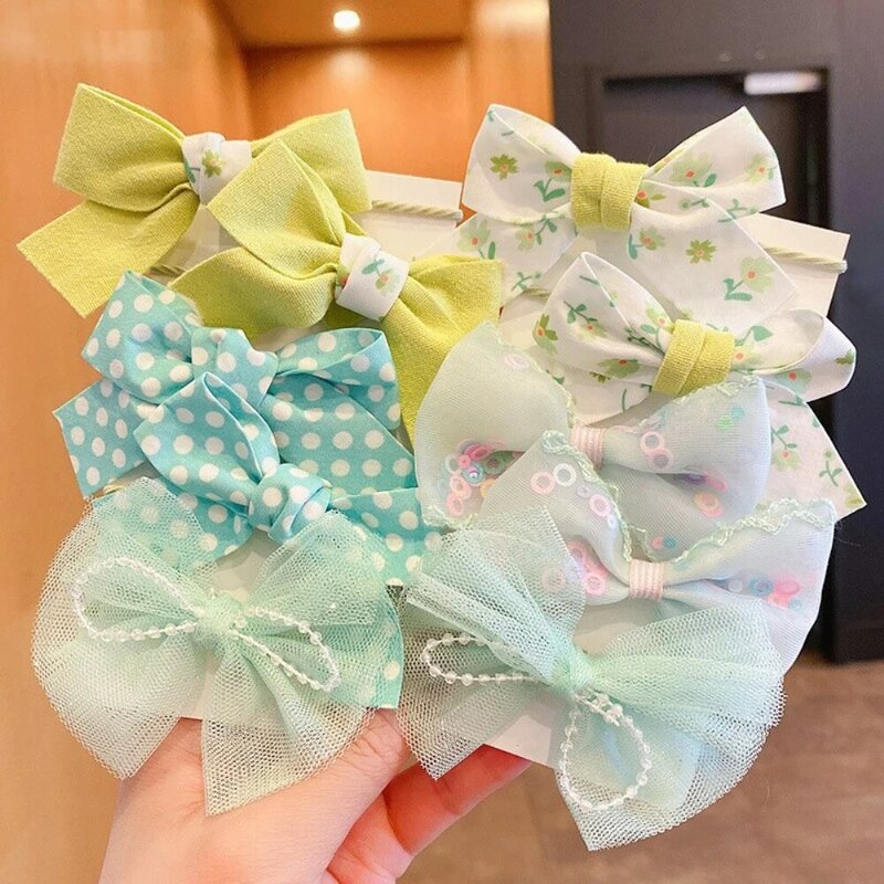 1/3/5SETS Lovely Hair Ring Butterfly Tie Hair Band Childrens Frosted Rubber Band Hair Rings Baby Headwear Ponytail Headwear