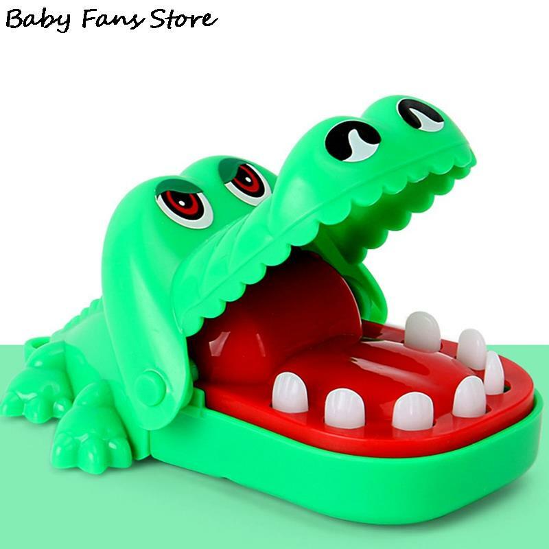 Morder cocodrilo juego de dedos juguetes de miedo para niños bebé llavero creativo divertido bromas prácticas boca diente cocodrilo juguete Tricky
