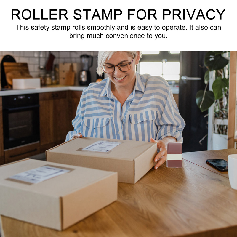 Privacy Uitstrijkje Zegel Draagbare Stempel Rolzegels Home Roller Express Bill Anti-Namaak Postzegels Plastic Voor