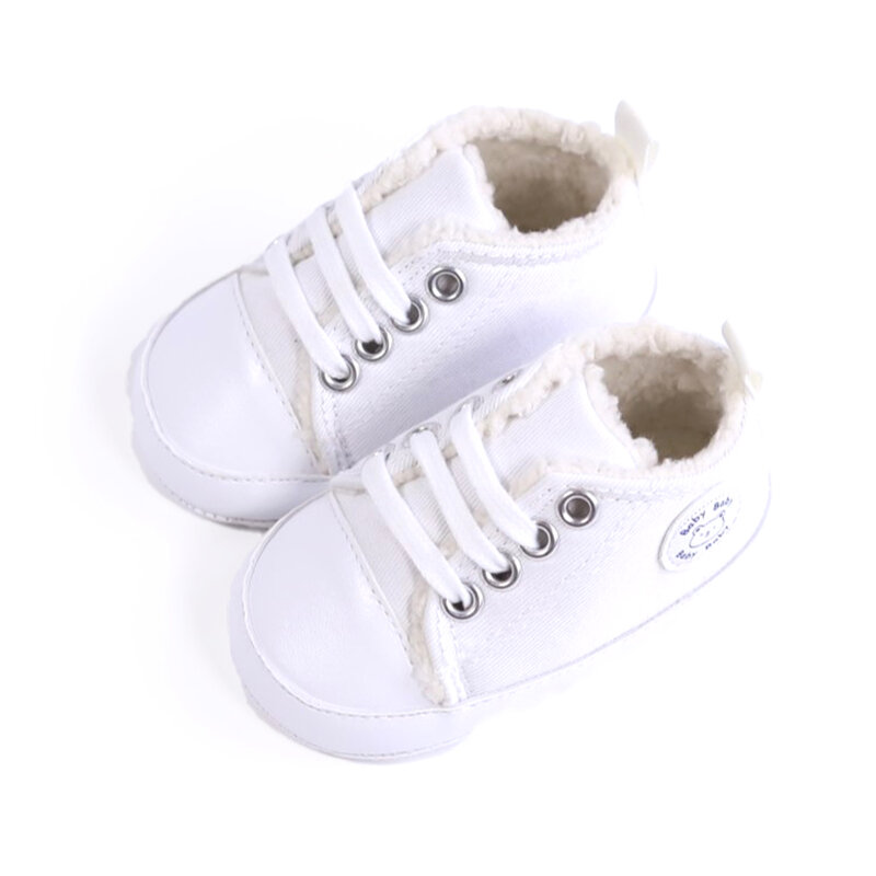 Comfortable Warm Plus Fleece Sneakers For Baby Boys, Lightweight Non Slip Shoes For Indoor Outdoor Walking, Autumn And Winter